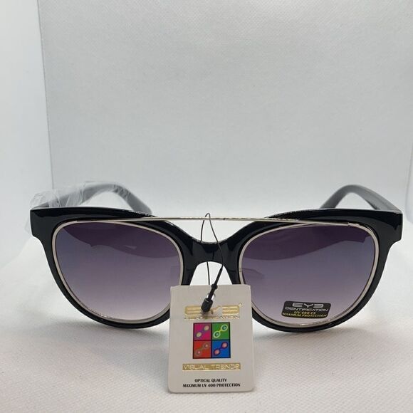 Eyedentification Brow Bar Women’s Black Frame Sunglasses - Picture 2 of 3